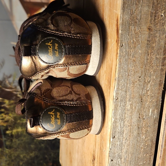 Coach HENRIETTA A1468 - SIGNATURE C Jacquard Signature Tan & Brow, 9M - Low Tops - Picture 5 of 11